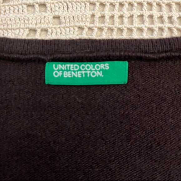 Vintage United Colours of Benetton Wool blend Argyle Cardigan Sweater , Sz S - Picture 6 of 9